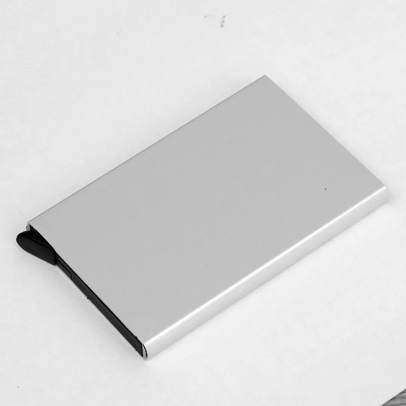 Rfid Smart Wallet Card Holder Metal Thin Slim Men Women Wallets Pop up Minimalist Wallet Small Black Purse Vallet Walets for Men