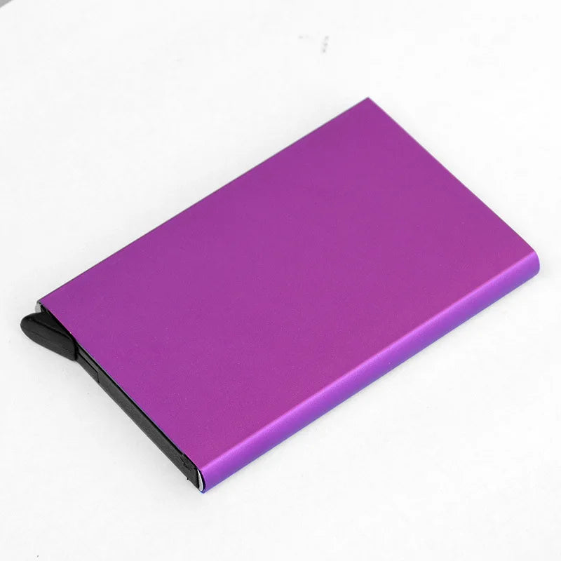 Rfid Smart Wallet Card Holder Metal Thin Slim Men Women Wallets Pop up Minimalist Wallet Small Black Purse Vallet Walets for Men