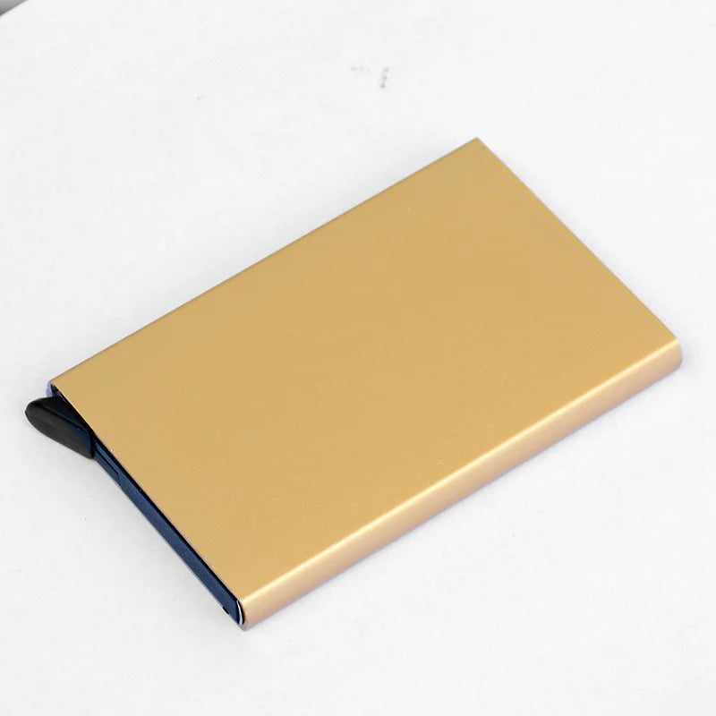 Rfid Smart Wallet Card Holder Metal Thin Slim Men Women Wallets Pop up Minimalist Wallet Small Black Purse Vallet Walets for Men