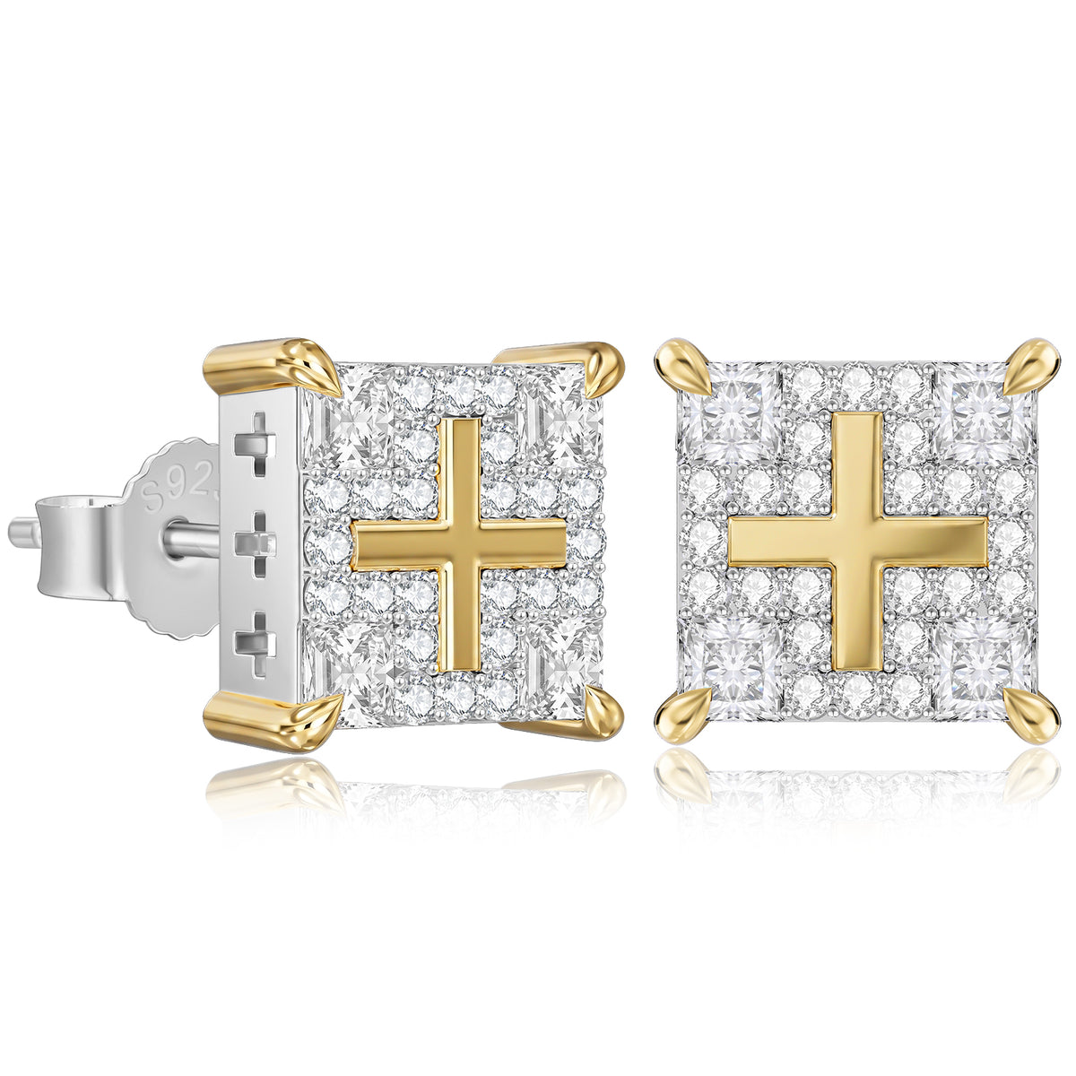 Clous Iced Carré — Argent 925