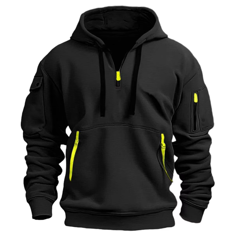 Hoodie poches zippées — Noir