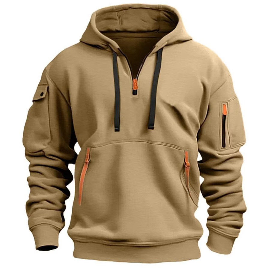 Hoodie poches zippées — Noir