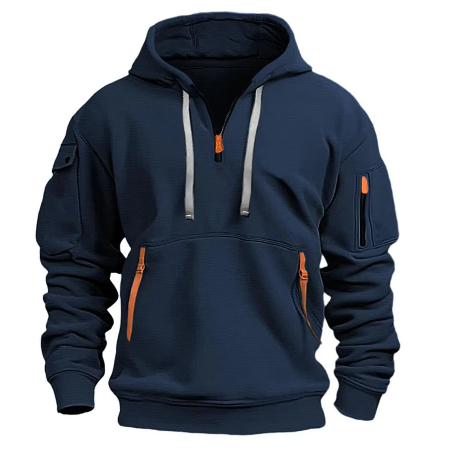 Hoodie poches zippées — Noir