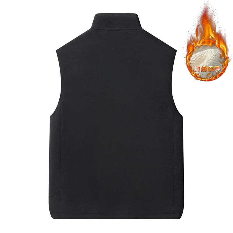 Gilet chaud sans manches — Noir