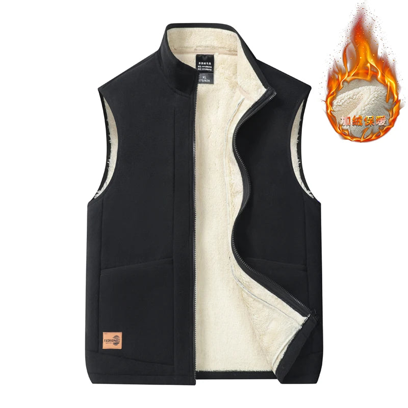 Gilet chaud sans manches — Noir