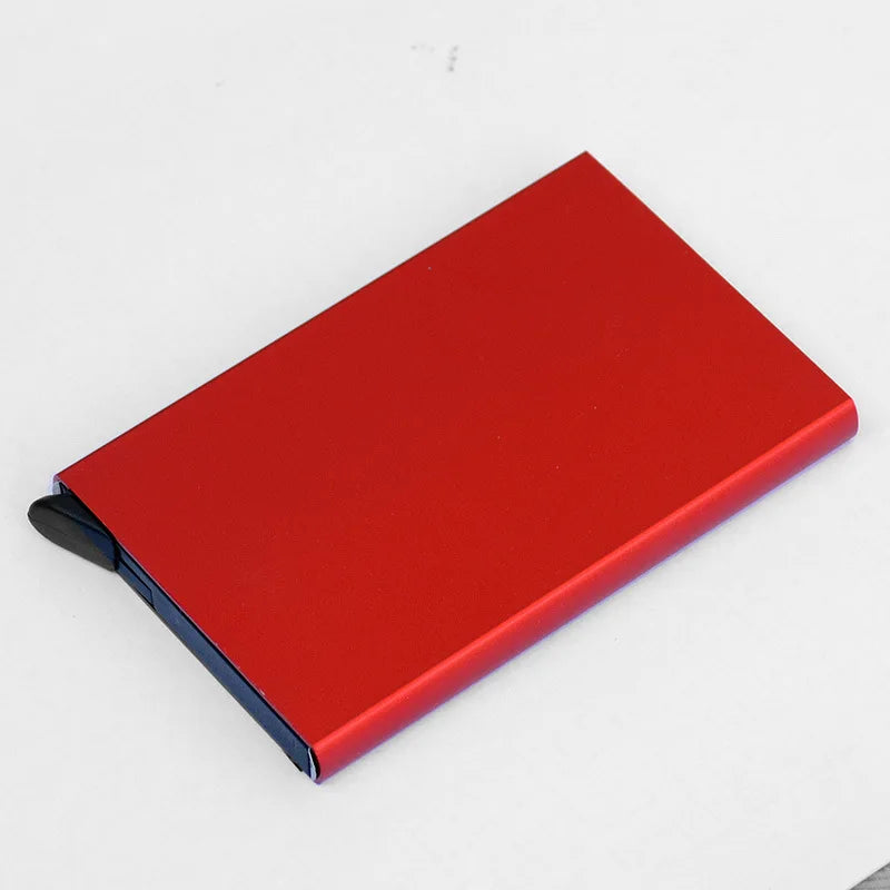 Rfid Smart Wallet Card Holder Metal Thin Slim Men Women Wallets Pop up Minimalist Wallet Small Black Purse Vallet Walets for Men