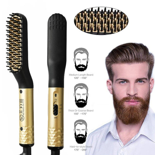 Brosse chauffante à barbe — Lissage céramique