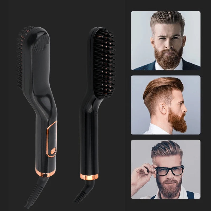 Brosse chauffante à barbe — Lissage céramique