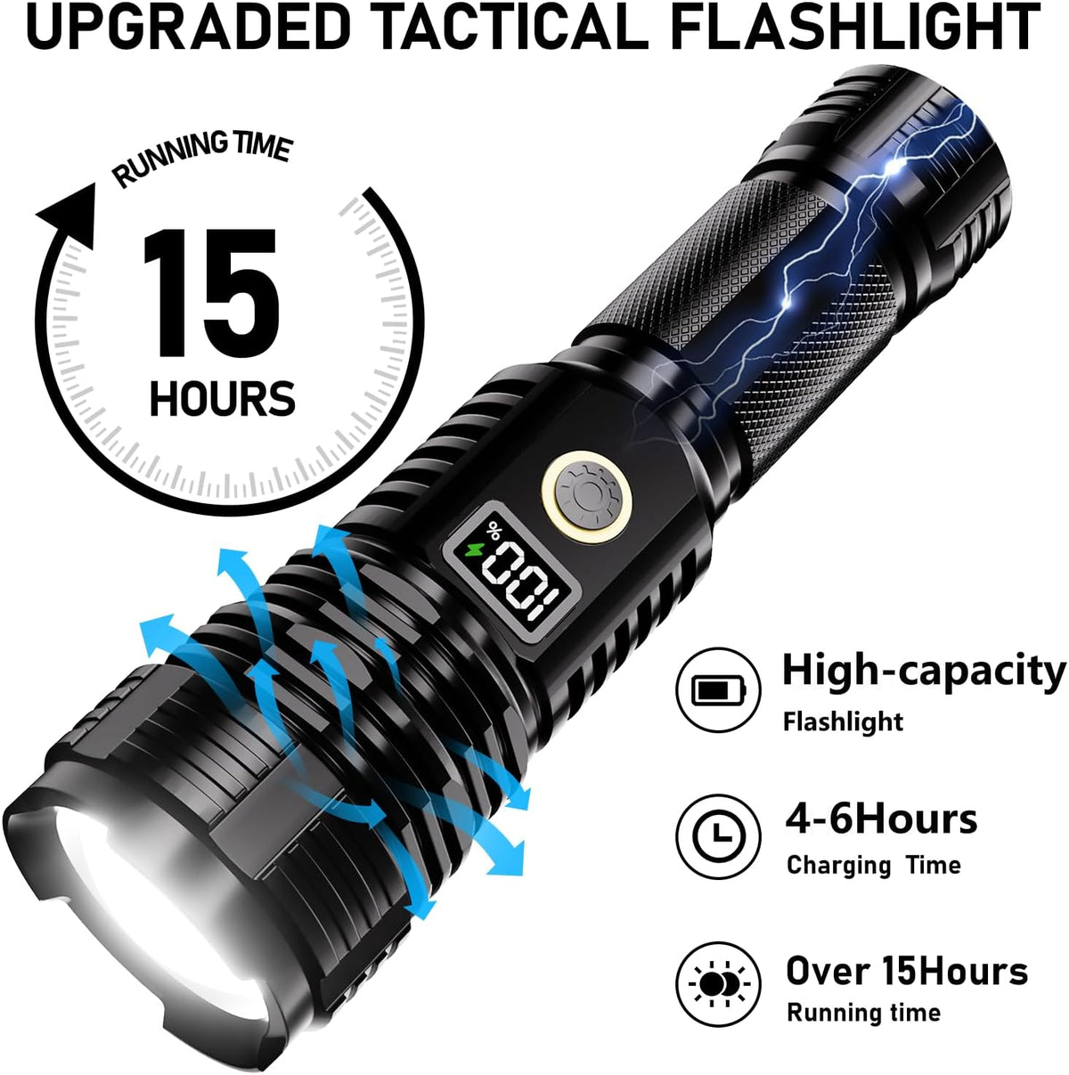 Torche tactique EDC noir mat OG NOIR