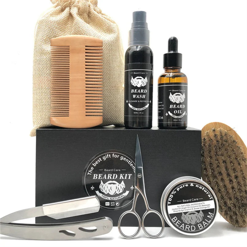 Kit barbe premium — Coffret noir mat