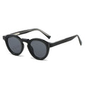 Lunettes rétro rondes en acétate noir, verres UV400
